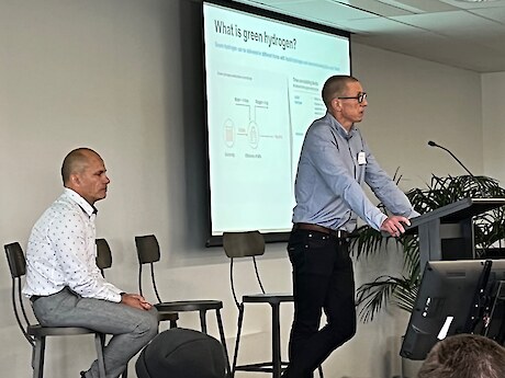 Guy Waipara (left) and James Flannery (right) talked about green hydrogen opportunities