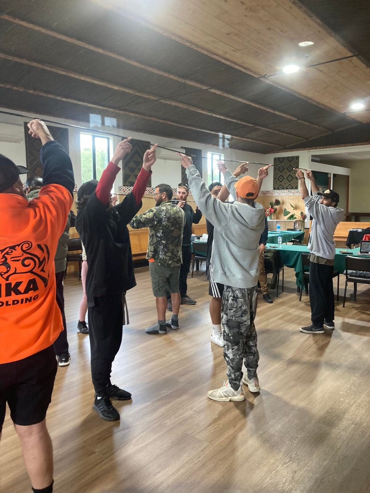 Team building exercises with Taiao Tauira and Te Tapu o Tāne.