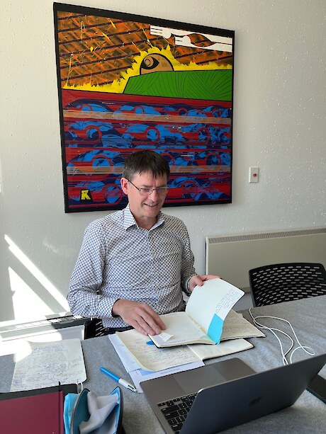 Ivan Hodgetts speaking to the Worker Transitions Working Group via Zoom yesterday.