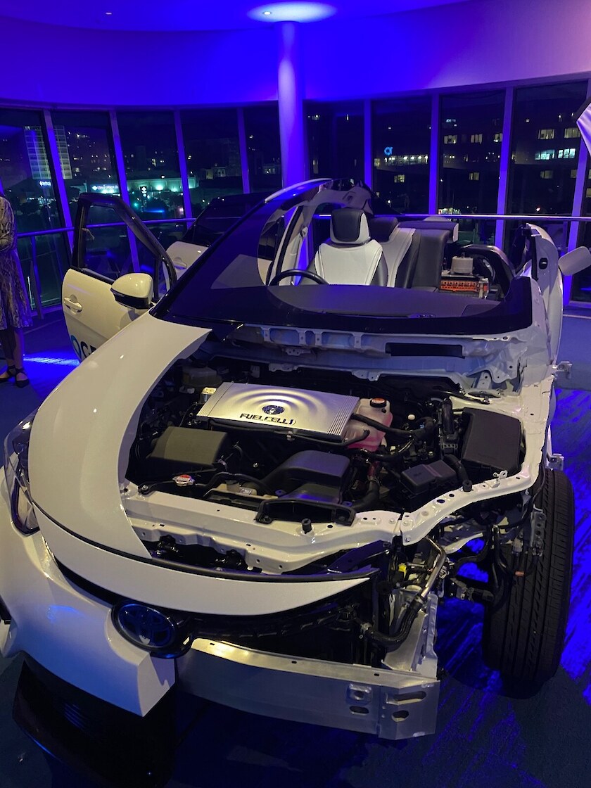 Toyota’s display car showing the latest in hydrogen technology.