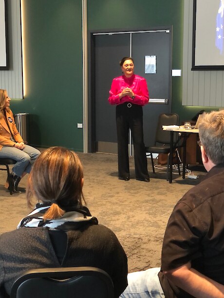 The group was privileged to have Arihia Bennett (CEO of Te Rūnanga o Ngāi Tahu) share her leadership insights.