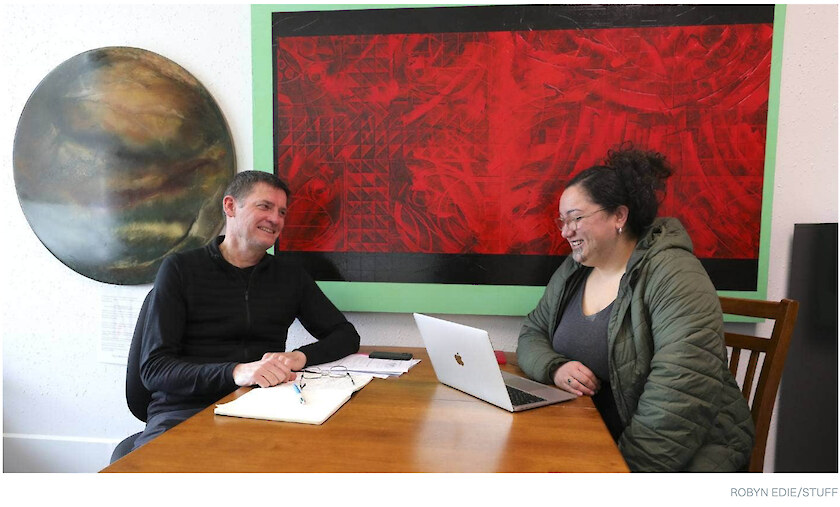Te Ara Aukati Kore programme lead Ivan Hodgetts, left, and Murihiku Regeneration Kaiarahi Hotaka (programme development officer) Mapihi Kahurangi Davis are working on creating career pathways without barriers for Southlanders.