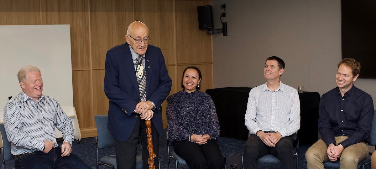 The group were privileged to have Tā Tipene O’Regan attend the event in person.