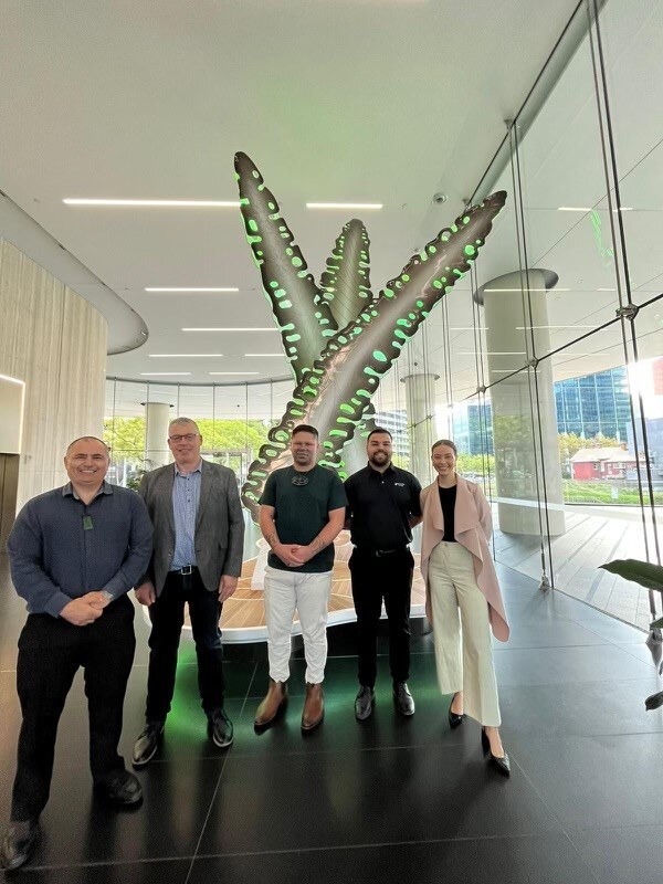 Those feather in the lobby ae designed by a Noongar artist. They are the feathers of the osprey. The 3 feathers have 2 sides so the six sides represent the 6 Noongar seasons.