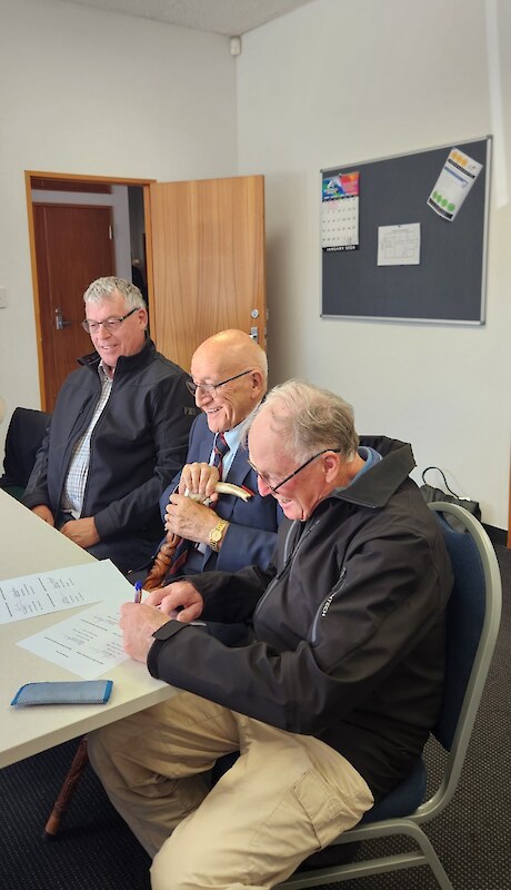 (From left to right) Terry Nicholas, Ta Tipene O’Regan and Graham Kitson